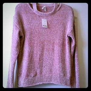 Chenille mauve sweater